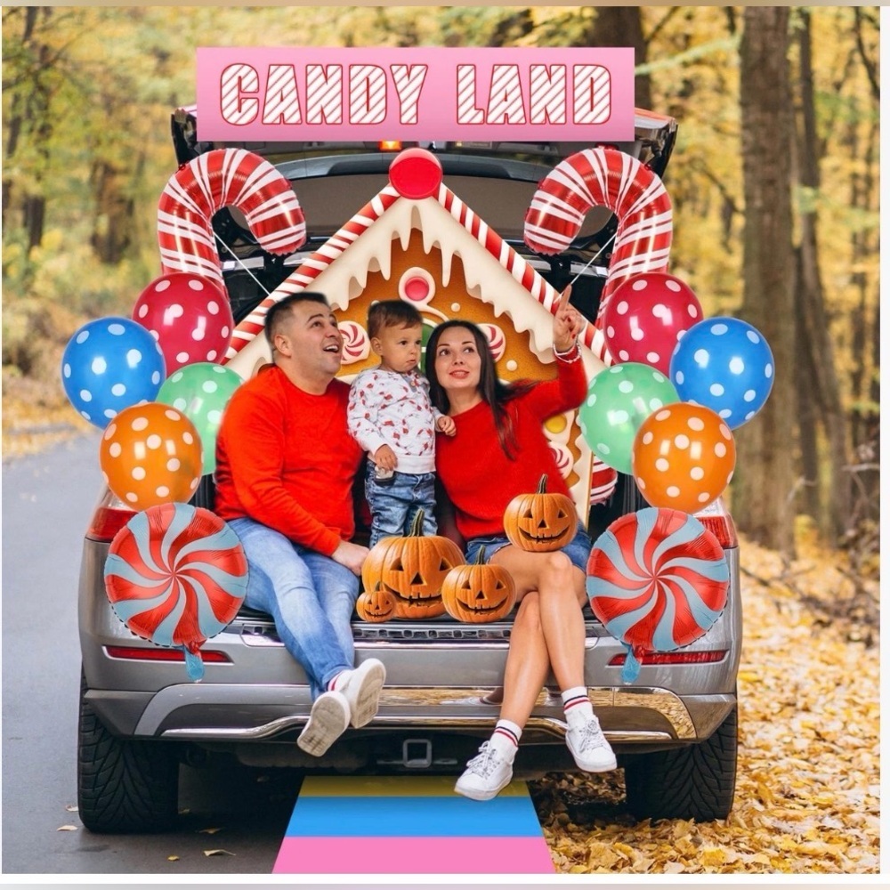 Candy Land Decoration Kit, Backdrop, Candyland Trunk Or Treat, Doorway, Garage